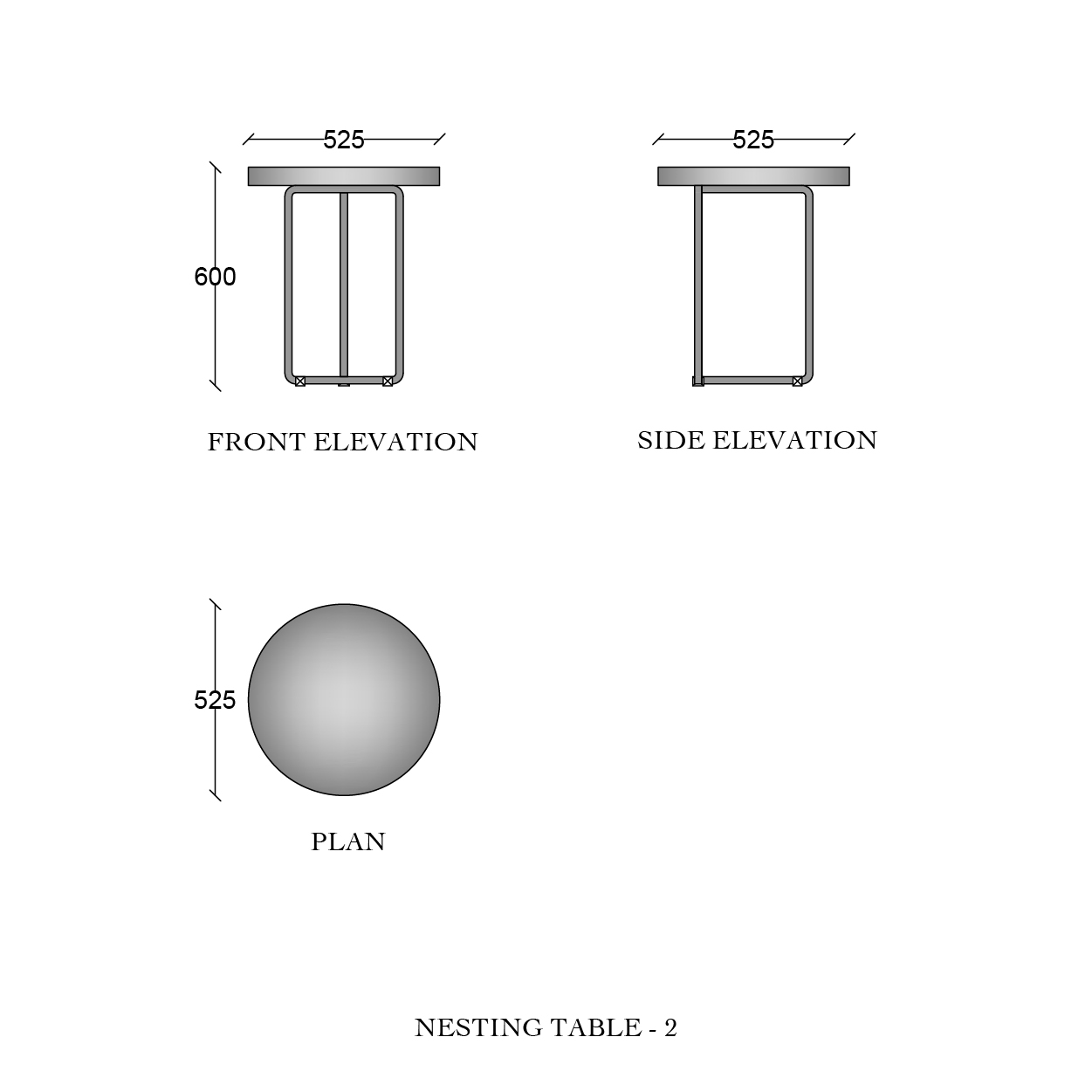 Abeesh Nesting Table