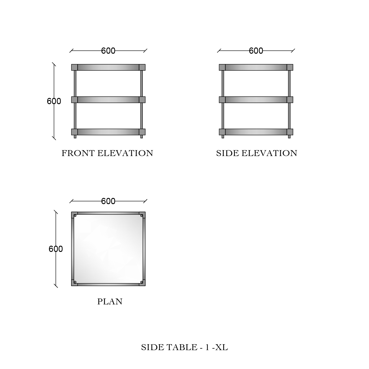 Abeesh SIDE TABLE HOME52734