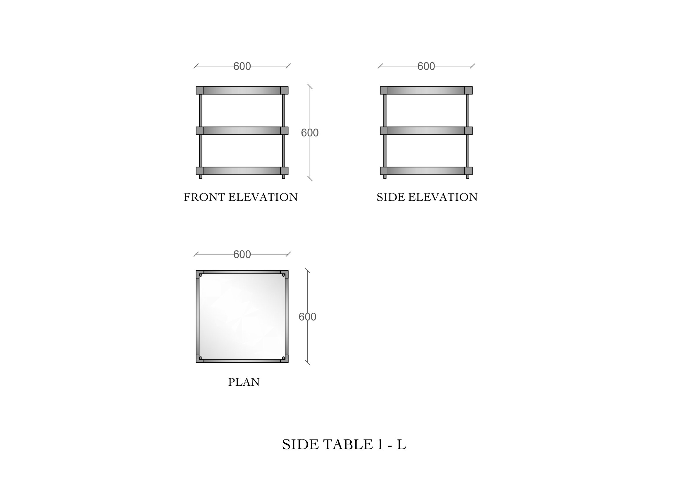 Abeesh SIDE TABLE HOME52734