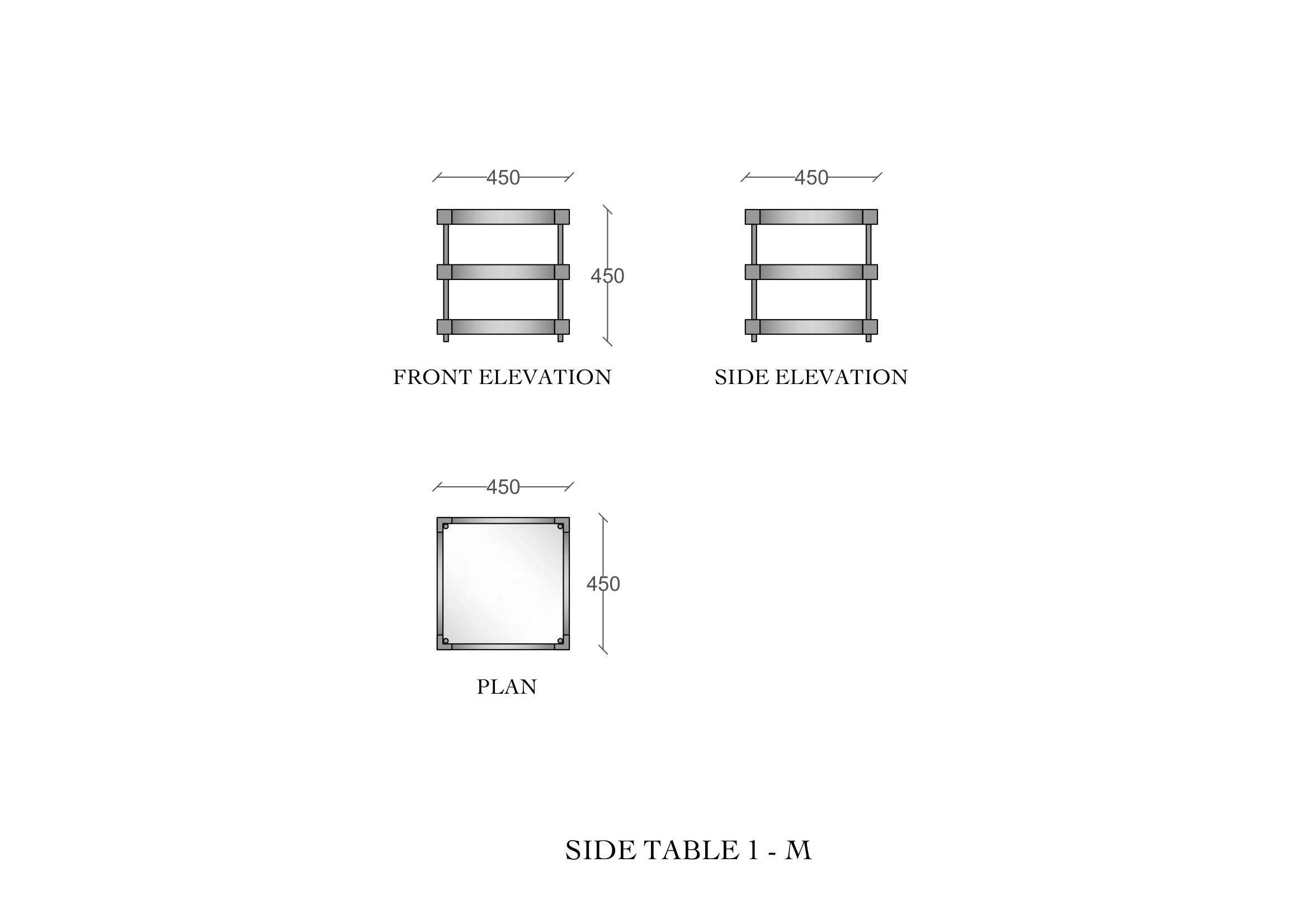 Abeesh SIDE TABLE HOME52734