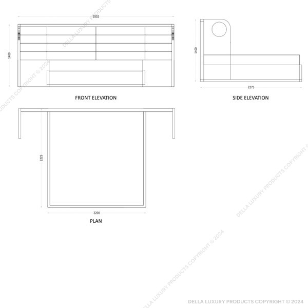 Della Home Furniture Luxury Bedroom Atash Collection Bed Product Image