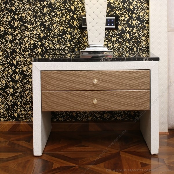 Della Home Furniture Luxury Bedroom Avan Collection Sidetable Product Image