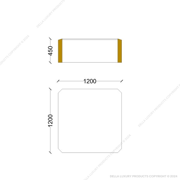 Della Home Furniture Luxury Living Room Bahman Collection Centre Table M
