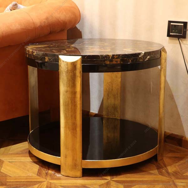 Della Home Furniture Luxury Living Room Bahman Collection Side Table M Product Gallery Image-2