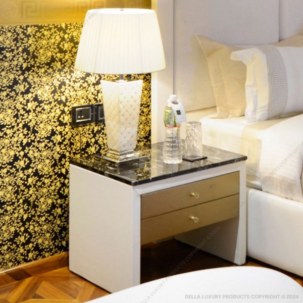 Della Home Furniture Luxury Bedroom Avan Collection Sidetable Product Image