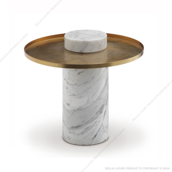 Della Home Furniture Luxury Living, Dining & Bar Metal Collection Metal Side Table 5 Product Image