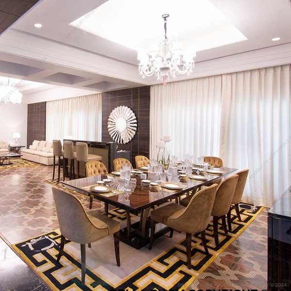Della Home Furniture Luxury Living Dining & Bar Gira collection DIning Table eight seater Product Image