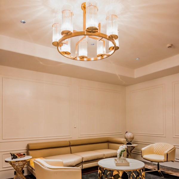 Giovanni Crystal Glass Chandelier (8 Lights)