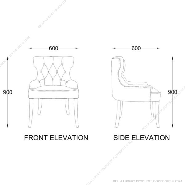 Della home Furniture Luzury dining chair collection dining chair 19 product images