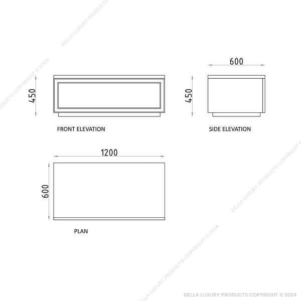 Della Home Furniture Luxury Living Dining & Bar Pahlavi Collection Coffee Table Product Image