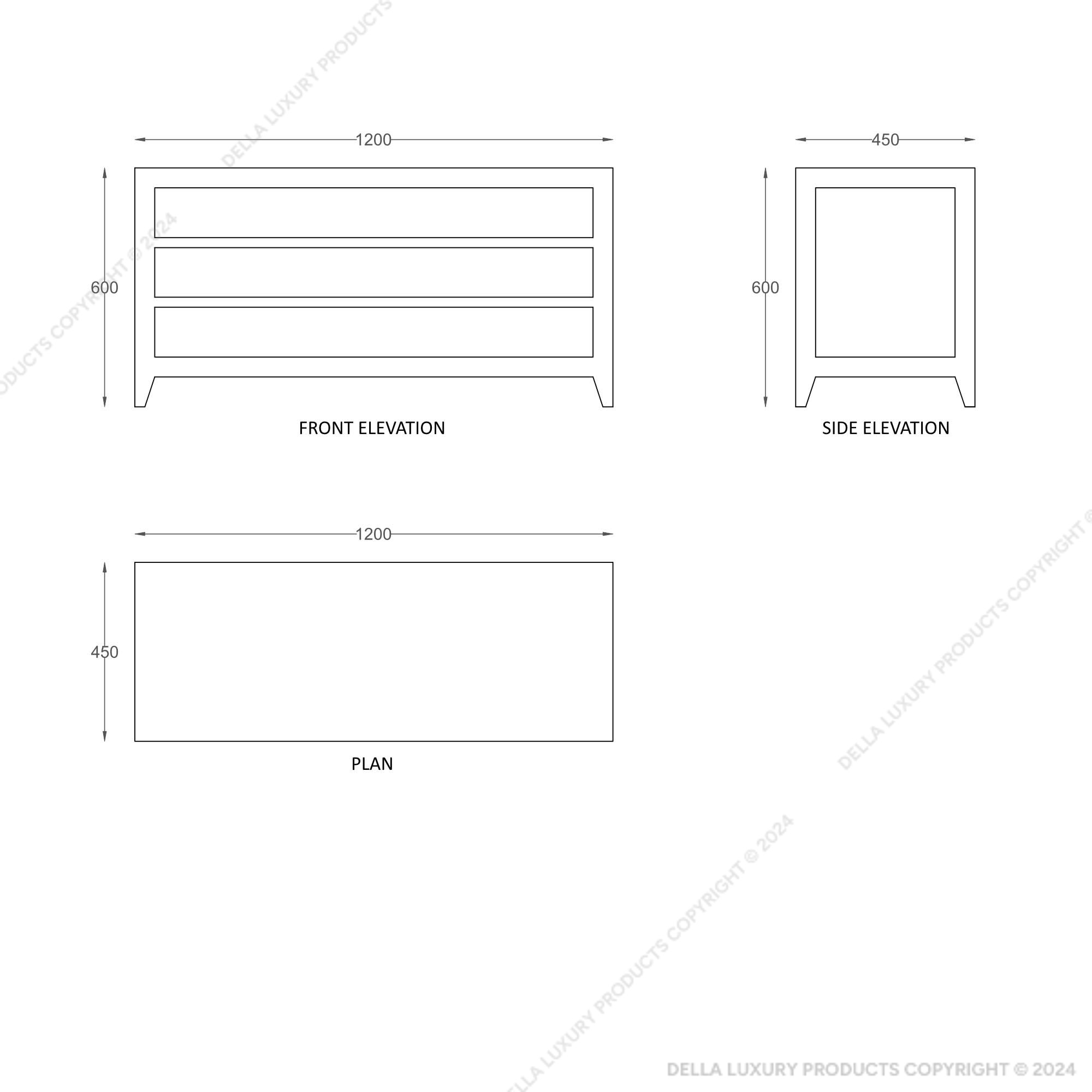 Della Luxury Home Furniture Spenta Collection Chest Of Drawers HOME52983