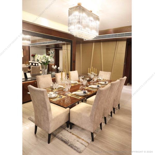 Della Luxury Home Furniture Titania Collection Eight-Seater Dining Table HOME53063