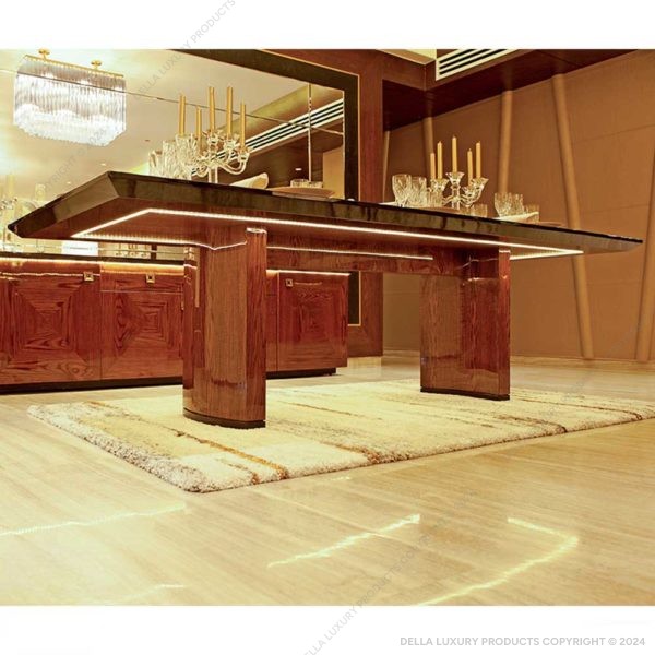 Della Luxury Home Furniture Titania Collection Eight-Seater Dining Table HOME53063