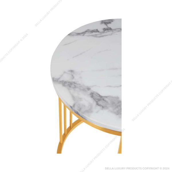 Della Luxury Home Furniture Metal Collection Side Table 30 HOME53093