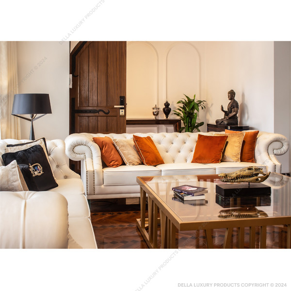 Della Luxury Home Furniture Aria Collection Three-Seater Sofa HOME53610