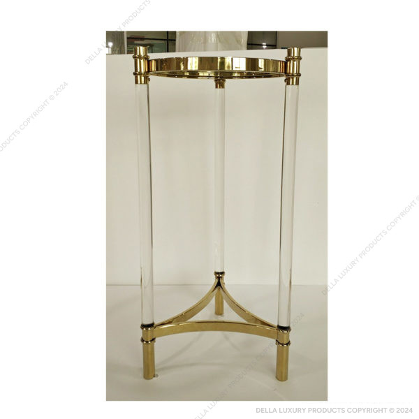 Della Luxury Home Furniture Metal Collection Metal Side Table 34 HOME53660