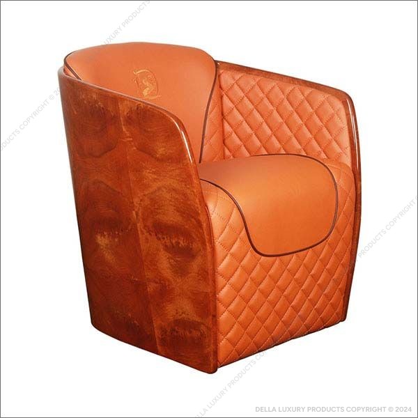 Della Luxury Home Furniture sofa and chairs Veneer Back Accent Chair HOME53678