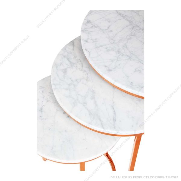 Della Luxury Home Furniture Metal Collection Nesting Table HOME53716