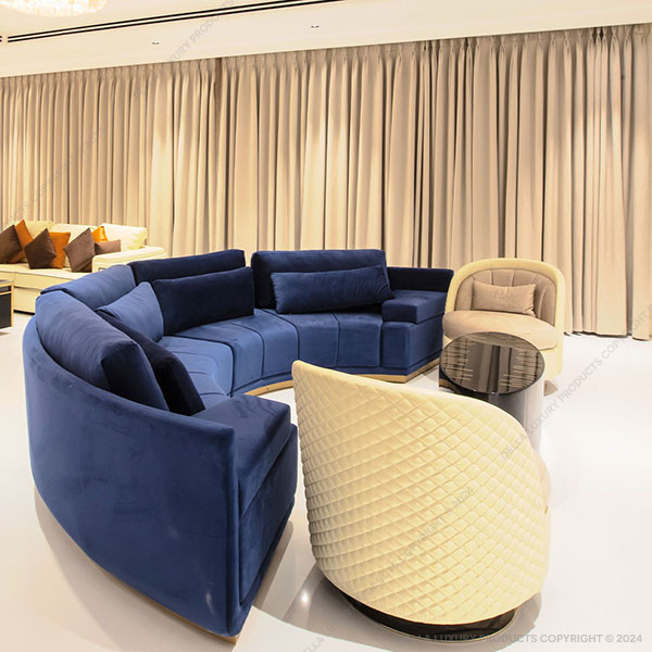 Della Furniture Sofa & Chairs Sofas Curved Sofa Collection HOME53924
