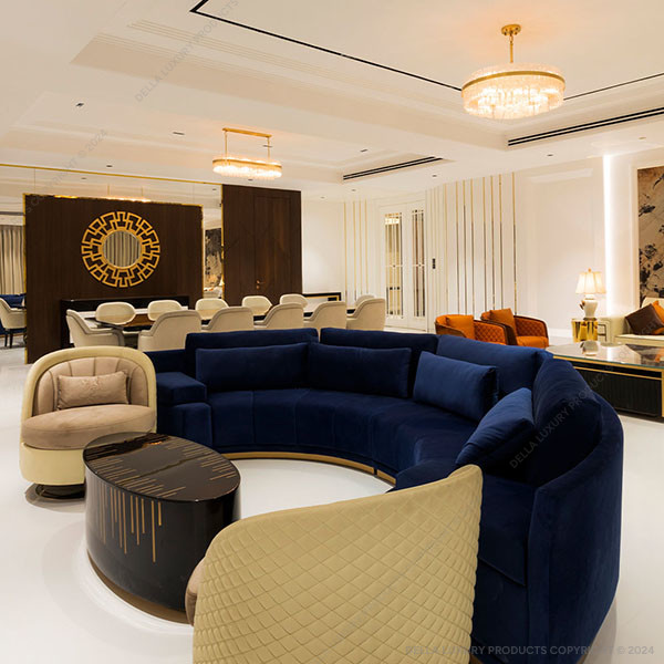Della Furniture Sofa & Chairs Sofas Curved Sofa Collection HOME53924