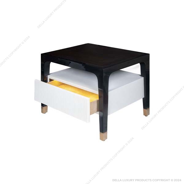 Della Home Furniture Luxury Bedroom Khawaar Collection Bedside Table HOME54013 Thumbnail