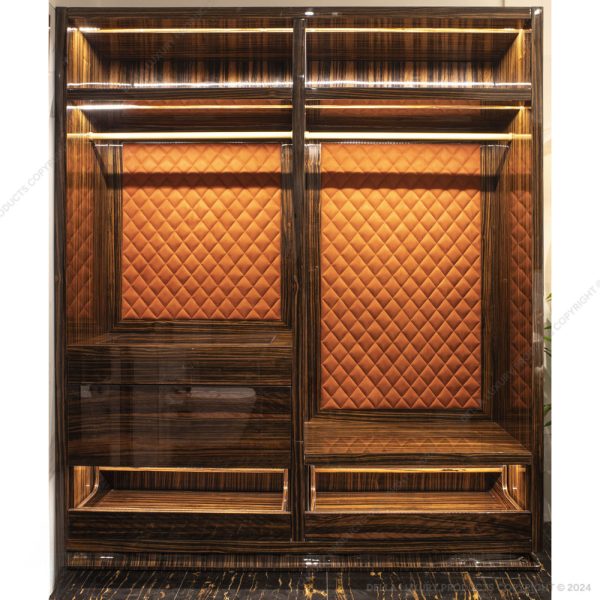 Della Luxury Home Furniture Ahu Collection Two-Shutter Wardrobe HOME54432
