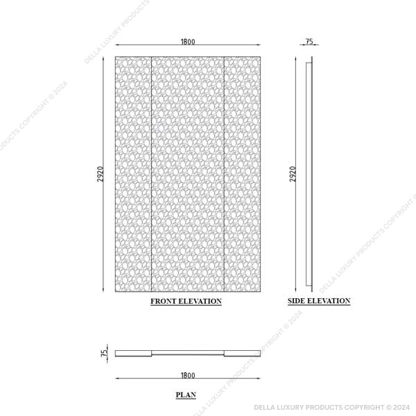 Della Luxury Home Furniture Gelshah Collection TV Panel HOME54489