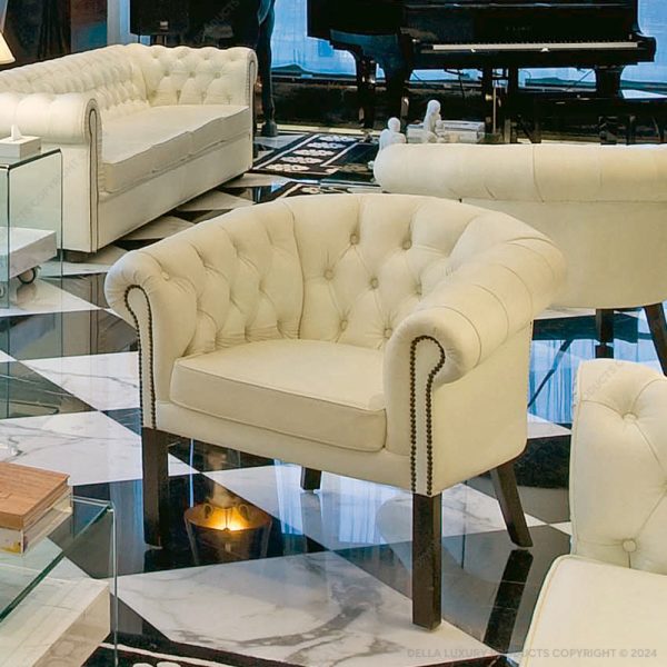 Della Luxury Home Furniture Alba Collection Single-Seater Sofa HOME54555
