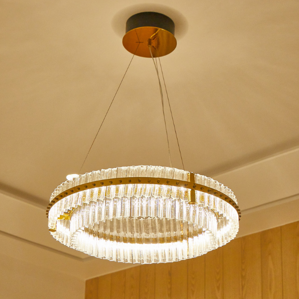Kremer Crystal Oval Ring Chandelier 27″