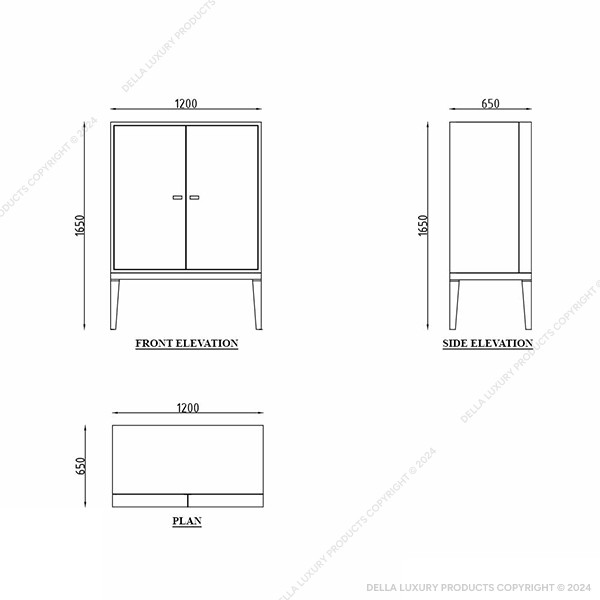 Della Luxury Furniture Nasha Collection Nasha Upright Bar HOME52829