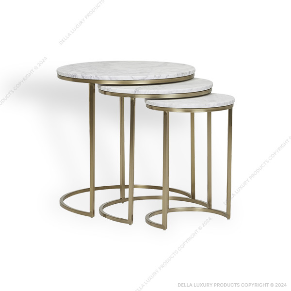 Della Luxury Home Furniture Metal Collection Nesting Table HOME53716