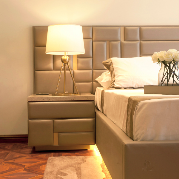 Della Bedrooms Luxury Paanah Collection Bedside Table Product Image