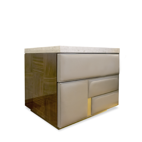 Della Bedrooms Luxury Paanah Collection Bedside Table Product Image