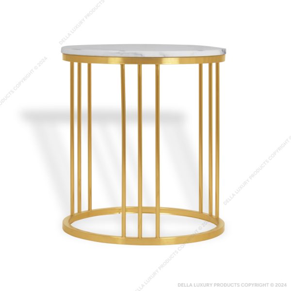 Della Luxury Home Furniture Metal Collection Side Table 30 HOME53093