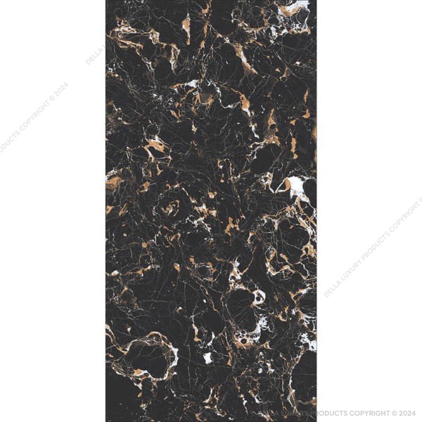 Della Tiles Marble Look Large Format Portoro Gold Collection TILE5M2408