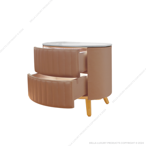 Della Home Furniture Luxury Bedrooms & Wardrobes Vayu Collection Bed Sidetable Product Image
