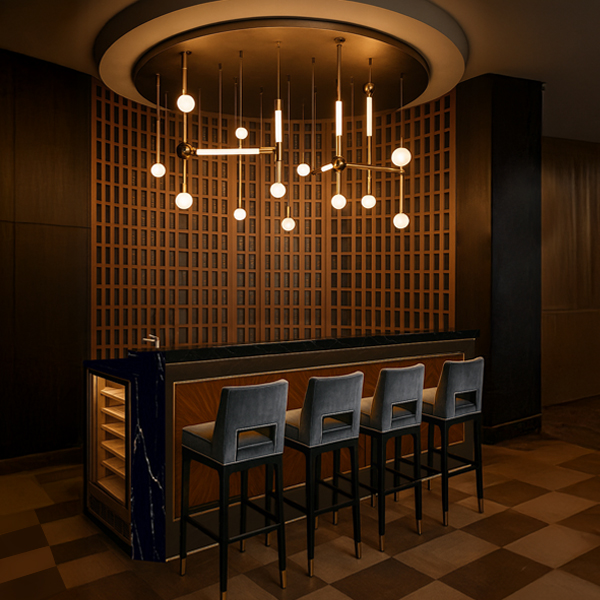 Della Luxury Home Furniture Abeesh Bar Stool HOME54156 Product Image