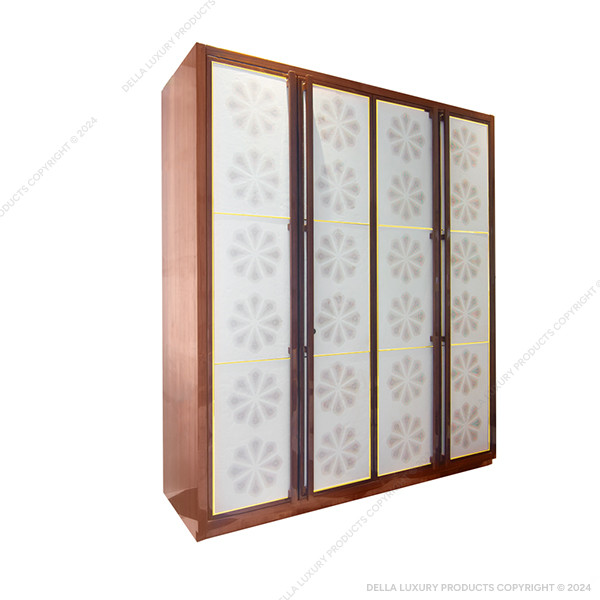 Della Luxury Home Furniture Minonahab Collection Four-Shutter Wardrobe HOME54737