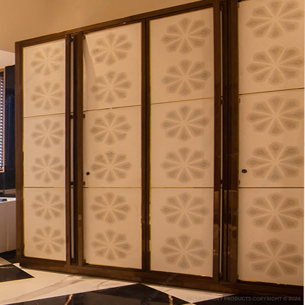 Della Luxury Home Furniture Minonahab Collection Four-Shutter Wardrobe HOME54737