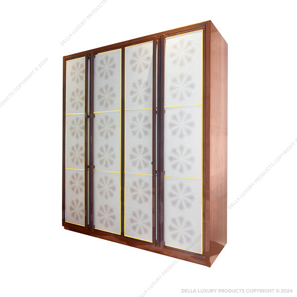 Della Luxury Home Furniture Minonahab Collection Four-Shutter Wardrobe HOME54737