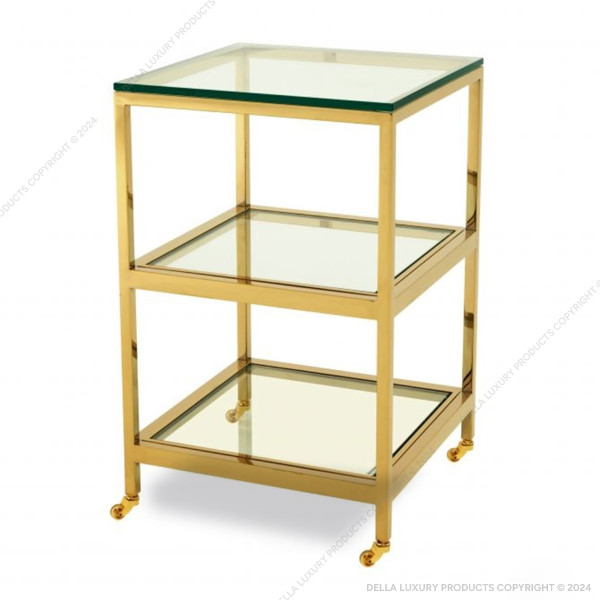 Della Home Furniture Luxury Metal Side Table 36 gallery image 1