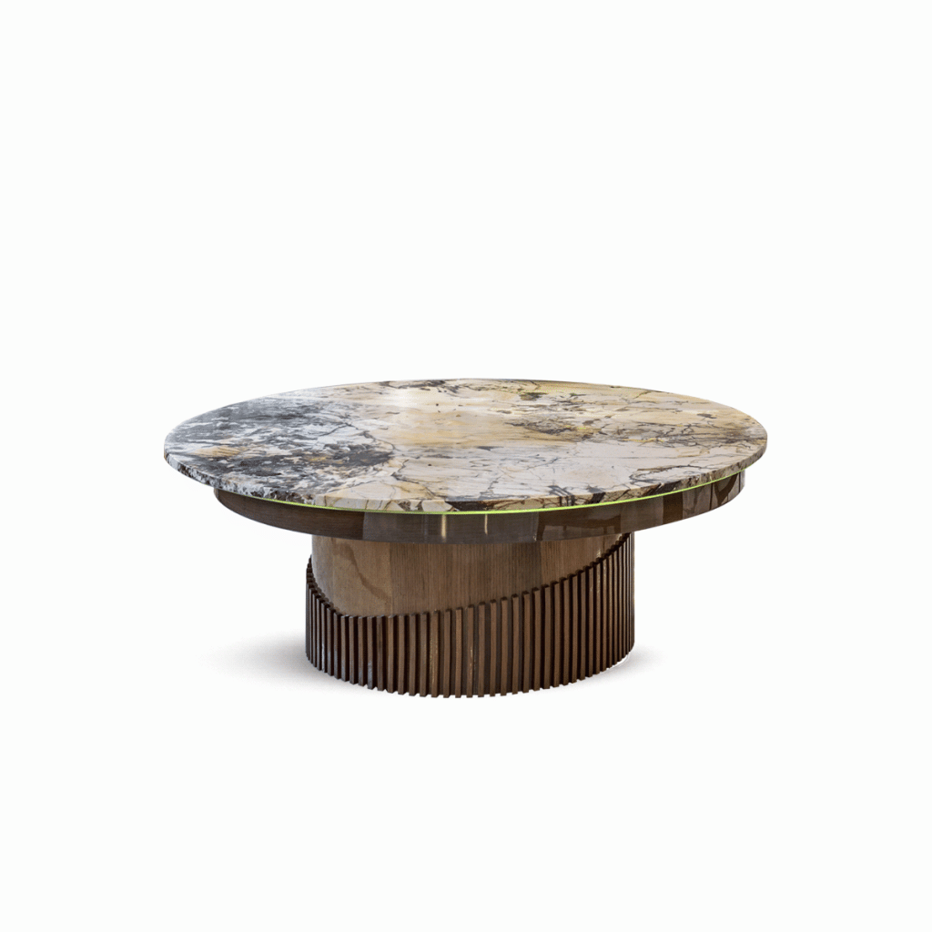 Ahurani Circular Coffee Table (with backlit onyx)