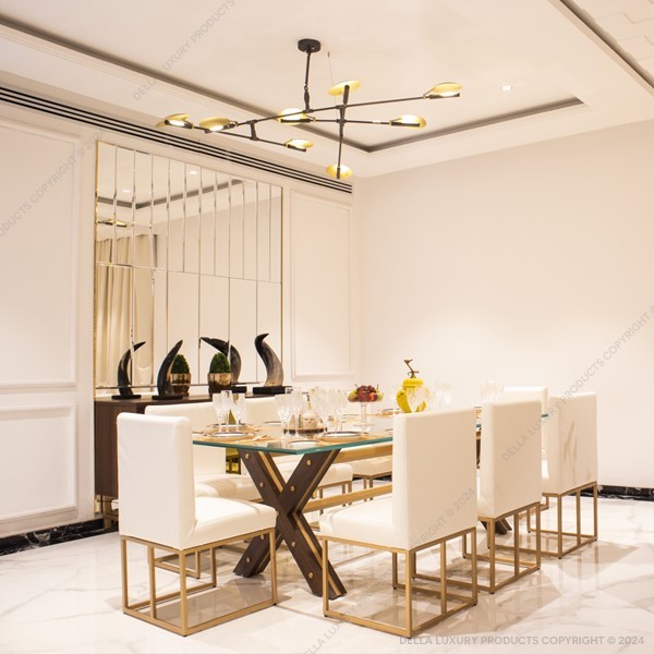 Della Home Furniture Luxury Living Dining & Bar Pahlavi Collection Dining Table Product Gallery Image-1