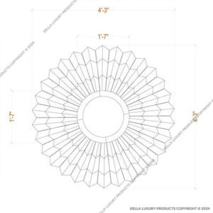 Della Luxury Decorative mirror europa sun wall mirror thumbnail