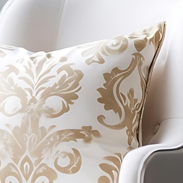 Elmas Beige Jacquard Cushion