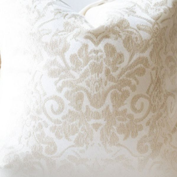 Off White Structured Jacquard Cushion