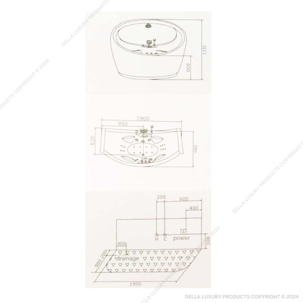 Voltare Bubble-Massage Jacuzzi BATH2205