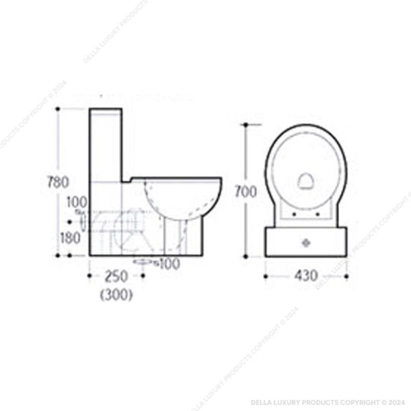 Della Bathroom Luxury Toilet Pilastro Collection