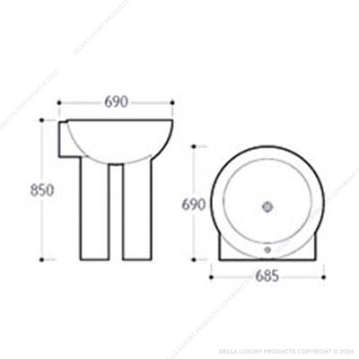 Pilastro Pedestal Basin