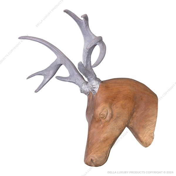 Auriga Deer Head with Silver Horn